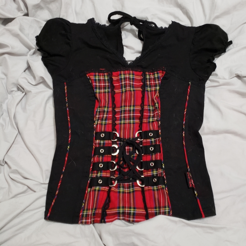 Tripp nyc corset top with sleeves